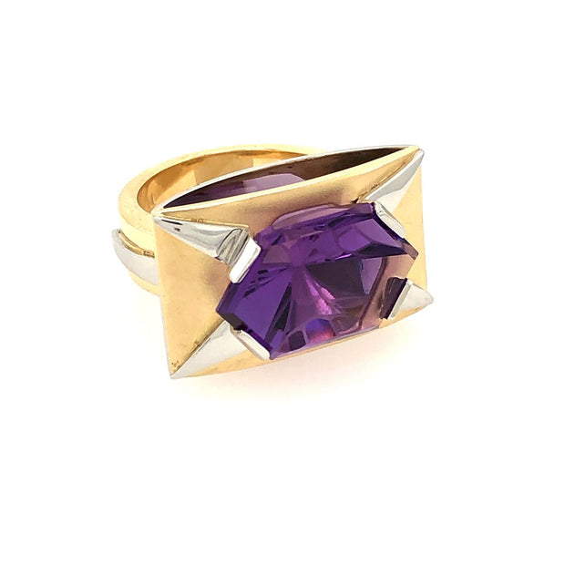 Gordon Aatlo Legacy Collection; 18K Aatlo/Anderson Amethyst Ring