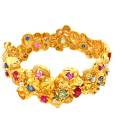 Gordon Aatlo 18K Mixed Sapphire Freeform Bracelet