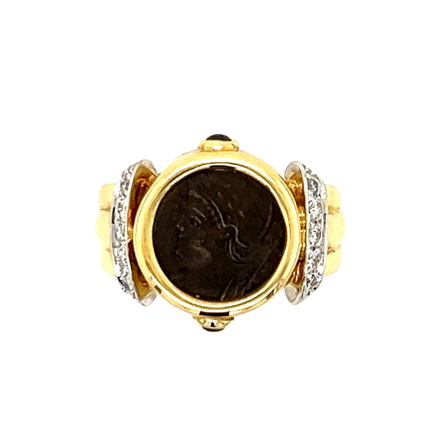 Gordon Aatlo Legacy Collection 18k Crispus Coin Ring from 326 AD