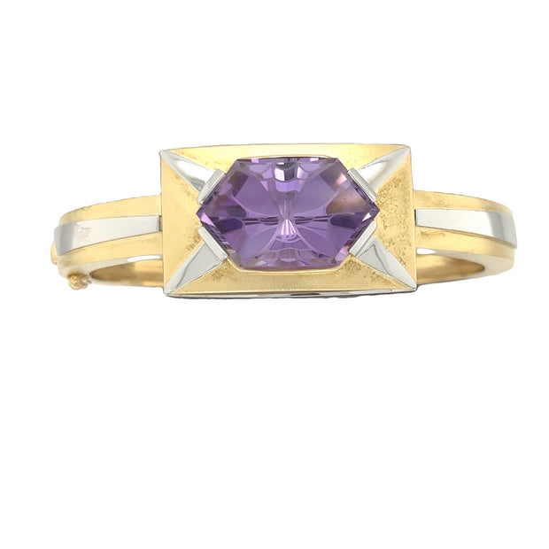 Gordon Aatlo Legacy Collection 18k Custom Amethyst Super Cool Cut Bangle