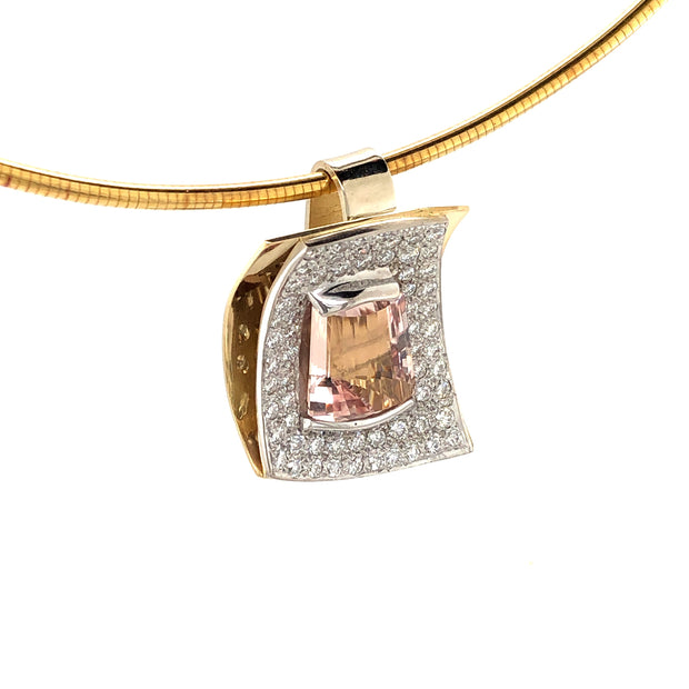 Gordon Aatlo Legacy Collection: 18k Morganite and Diamond Pendant