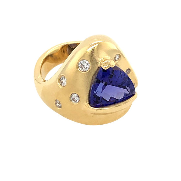 Gordon Aatlo Legacy Collection; 18k Tanzanite and Diamond Ring