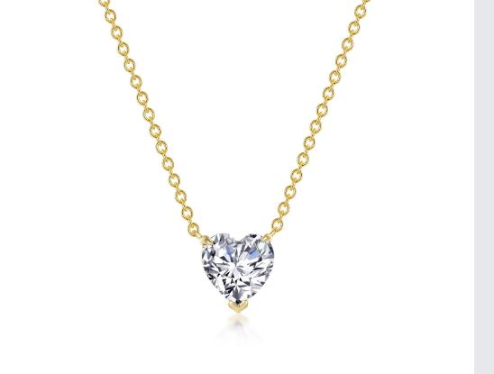 Lafonn Heart Solitaire Necklace