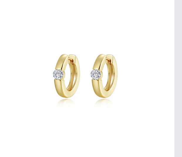 Lafonn High Polished Huggie Earrings