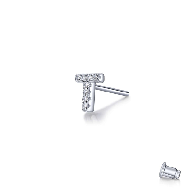 Lafonn Lassaire Diamond Single T Stud Earring