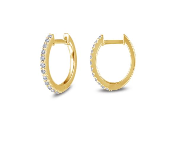 Lafonn Oval Huggie Hoop Earrings