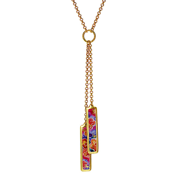 Evocateur Lia Double Column Necklace