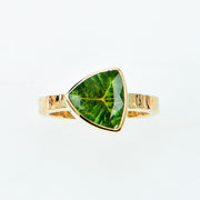 Michael Baksa 14K Gold Forest Green Tourmaline Ring