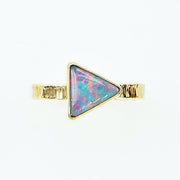 Michael Baksa 14K Gold  Black Opal Doublet Ring
