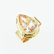 Michael Baksa 14k Pink Salmon Morganite Gemstone Ring