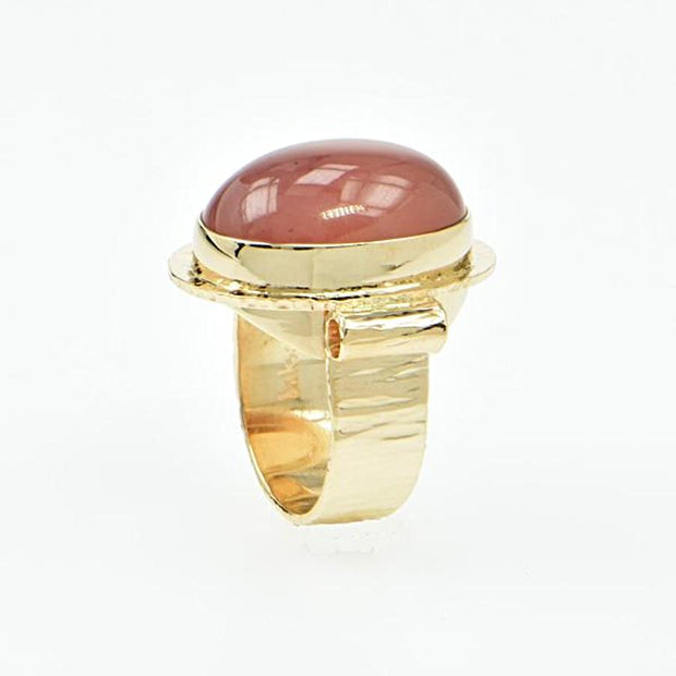 Michael Baksa Unique  Raspberry Sorbet Grossular Garnet 14K Gold Ring