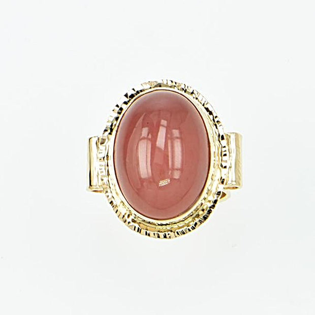 Michael Baksa Unique  Raspberry Sorbet Grossular Garnet 14K Gold Ring