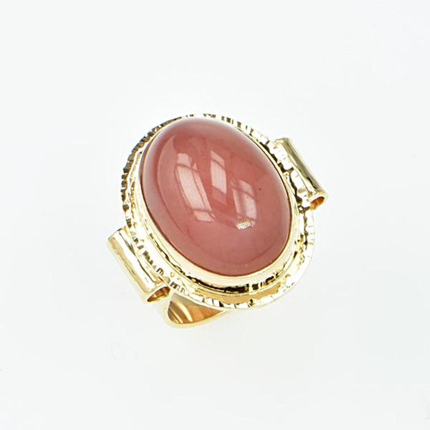 Michael Baksa Unique  Raspberry Sorbet Grossular Garnet 14K Gold Ring