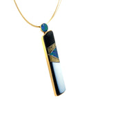 Steve Walters Contemporary 14K Mix Gem Opal Pendant