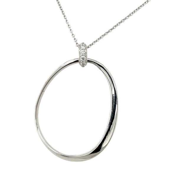 Peter Storm White Gold and Lab Diamond Necklace