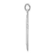 Sterling Silver Platinum Plated Cross Pendant