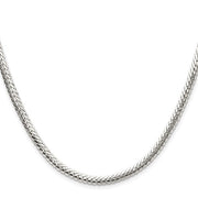 Sterling Silver Double Oval Flat Curb Chain