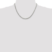 Sterling Silver Double Oval Flat Curb Chain