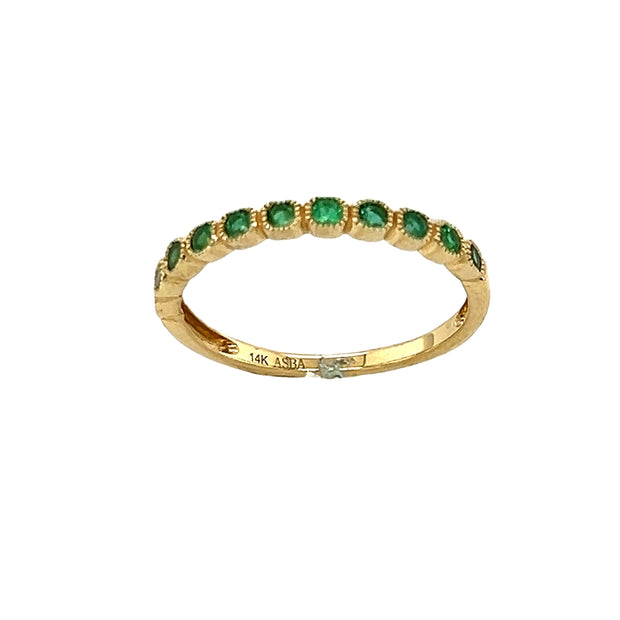 14k Emerald Stacking Ring