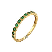 14k Emerald Stacking Ring