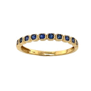 14k Blue Sapphire Stacking Ring