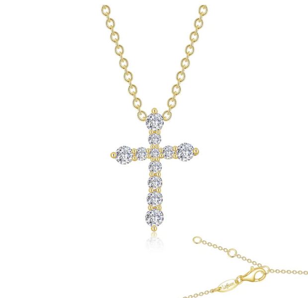 Lafonn Cross Pendant Adjustable Necklace