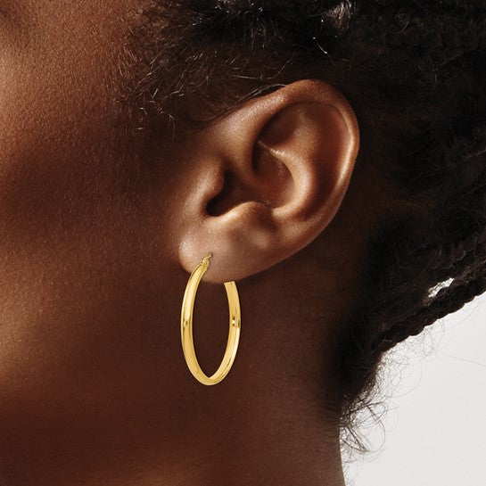 14k Polished Hoop Earrings