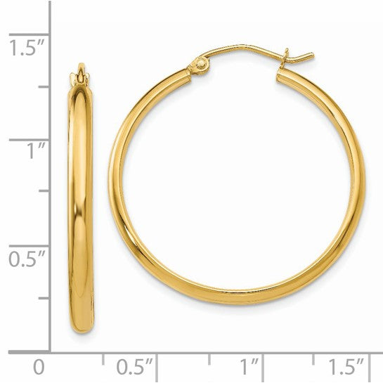 14k Polished Hoop Earrings