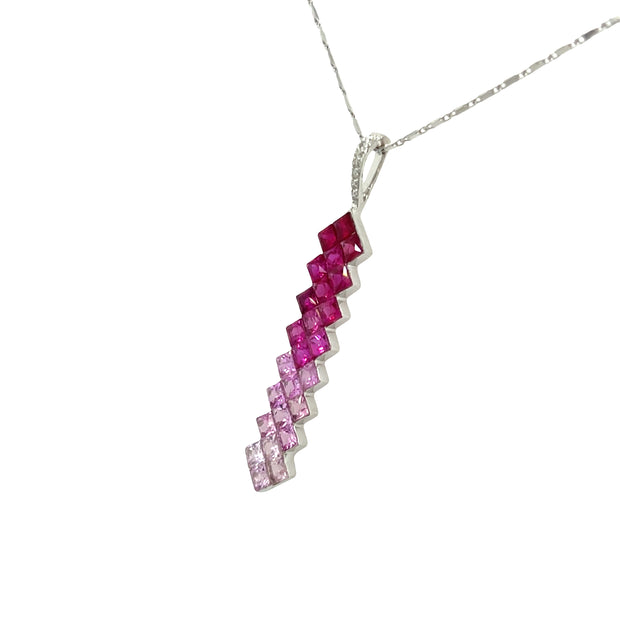 Pink Sapphire Ombre Necklace