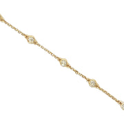 14KY 0.50ct Diamond Station Bracelet