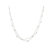 14KW Diamonds by the Yard Double Strand Necklace