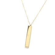 14K Unisex Diamond "I LOVE YOU" Necklace