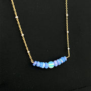Sterling Silver and 14K Vermeil Opal Necklace