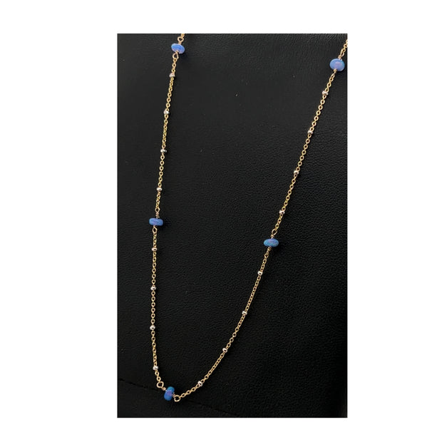 30" Opal Station Necklace