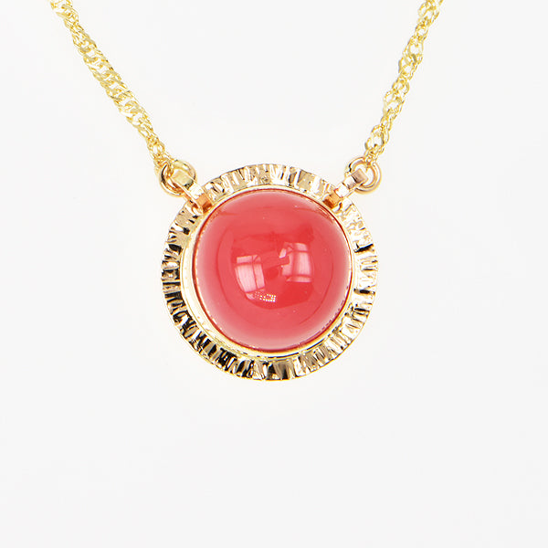 Michael Baksa 14K Yellow Gold and Bustimite Chalcedony Necklace