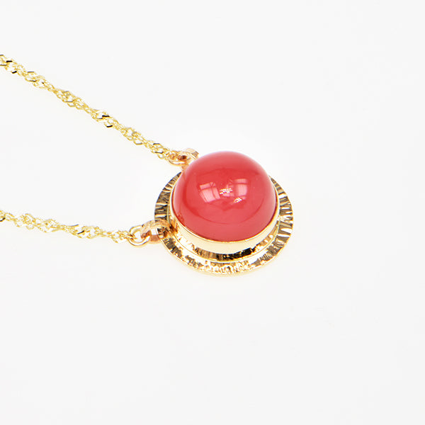 Michael Baksa 14K Yellow Gold and Bustimite Chalcedony Necklace