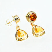 Michael Baksa 14K Citrine Drop Earrings