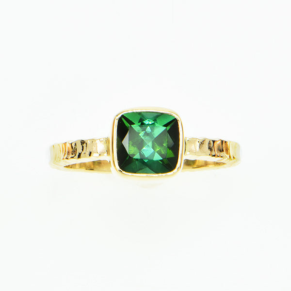 Michael Baksa 14KY Green Tourmaline Ring