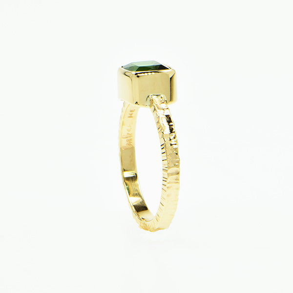 Michael Baksa 14KY Green Tourmaline Ring
