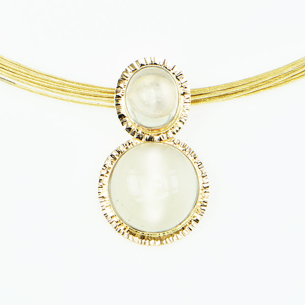 Michael Baksa Catseye Moonstone Pendant in 14K Yellow Gold
