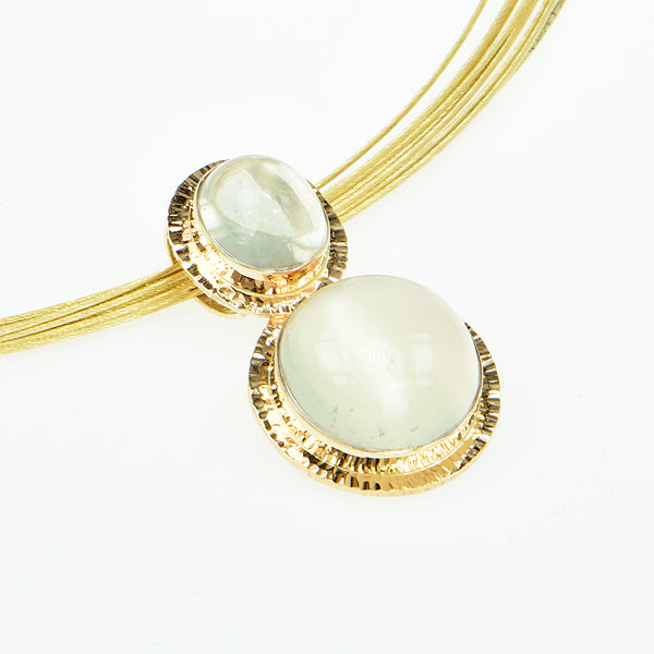 Michael Baksa Catseye Moonstone Pendant in 14K Yellow Gold
