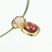 Michael Baksa Pink Tourmaline and Rose Quartz Pendant