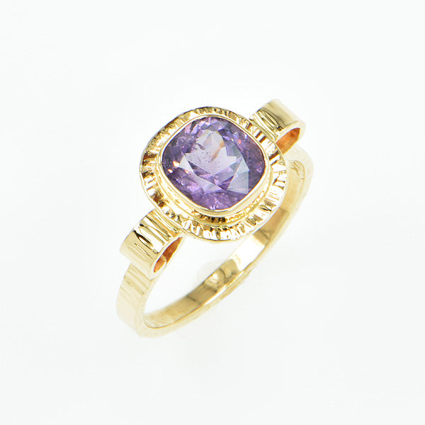 Michael Baksa Lavender Ceylon Spinel Ring in 14K 