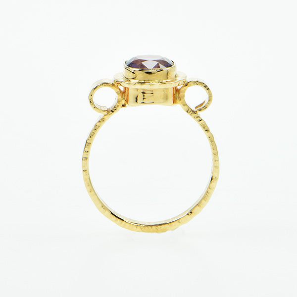 Michael Baksa Lavender Ceylon Spinel Ring in 14K 