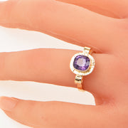 Michael Baksa Lavender Ceylon Spinel Ring in 14K 