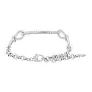 14K White Gold and Diamond Bracelet