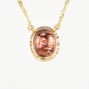 Michael Baksa 14k Salmon Tourmaline Necklace