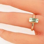 Michael Baksa Pixel Cut Tourmaline Ring