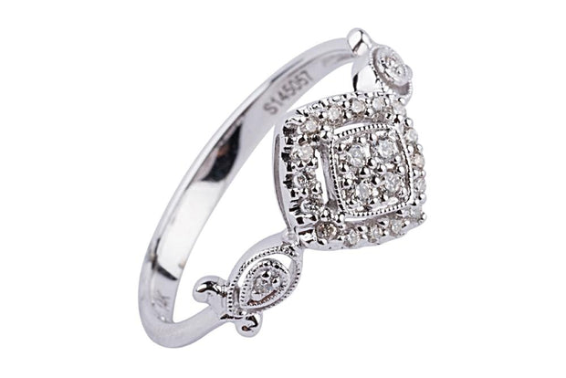 Aatlo Jewelry Gallery 14k White Gold and Diamond Ring - Aatlo Jewelry Gallery