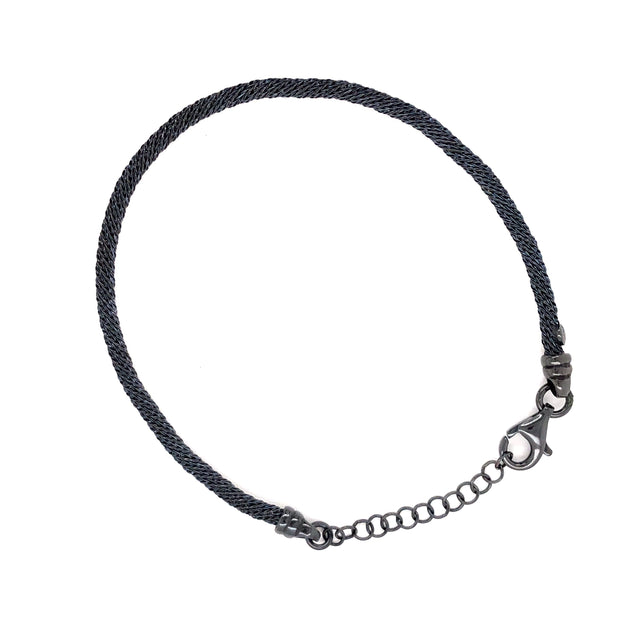 Peter Storm Rounded Mesh Black Oxidized Bracelet